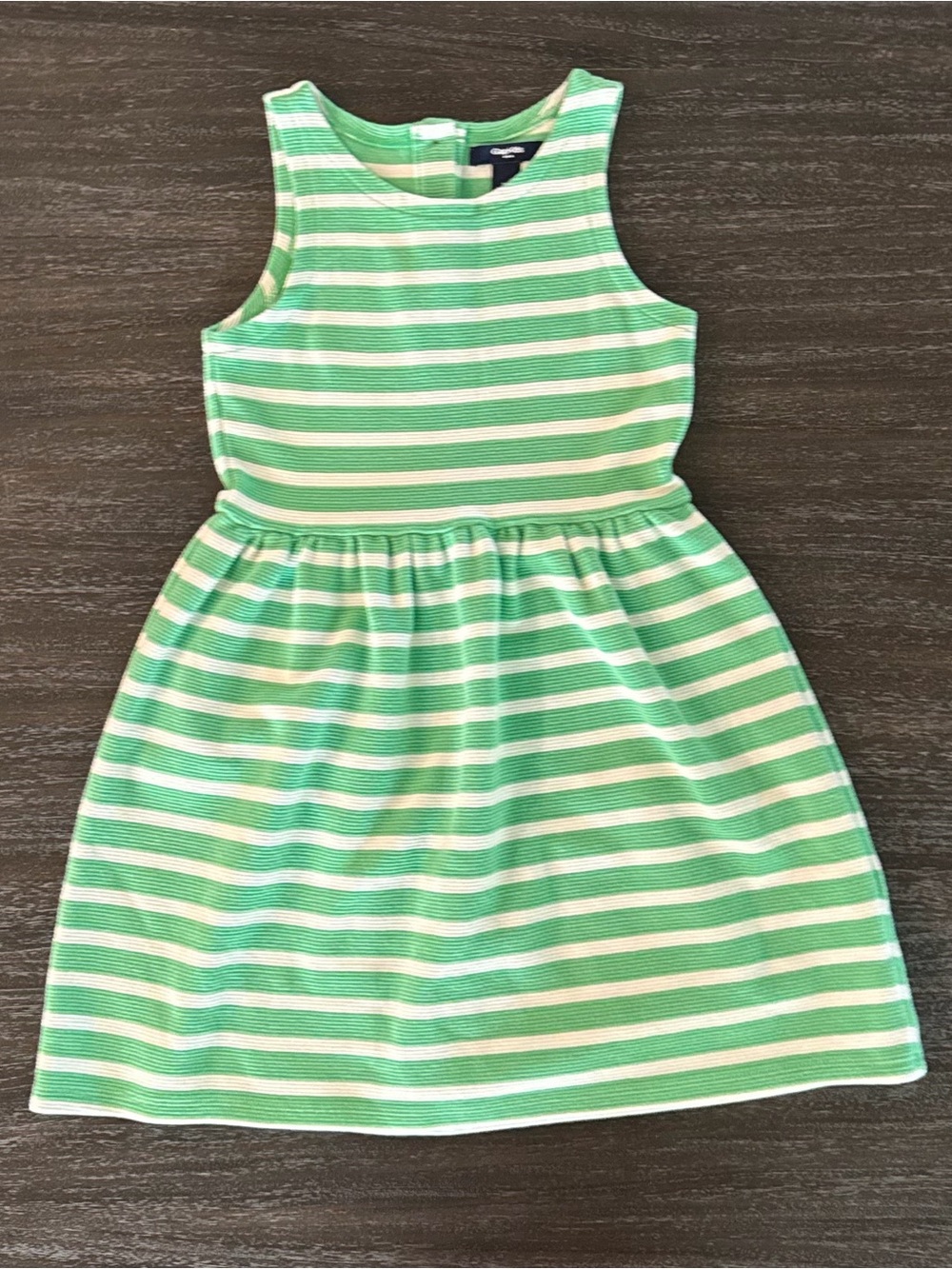 Gap Kids Girls Green & White Stripes Small Dress